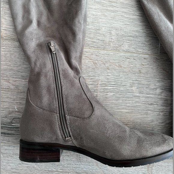 Grey/beige Over the knee boots - Picture 4 of 7